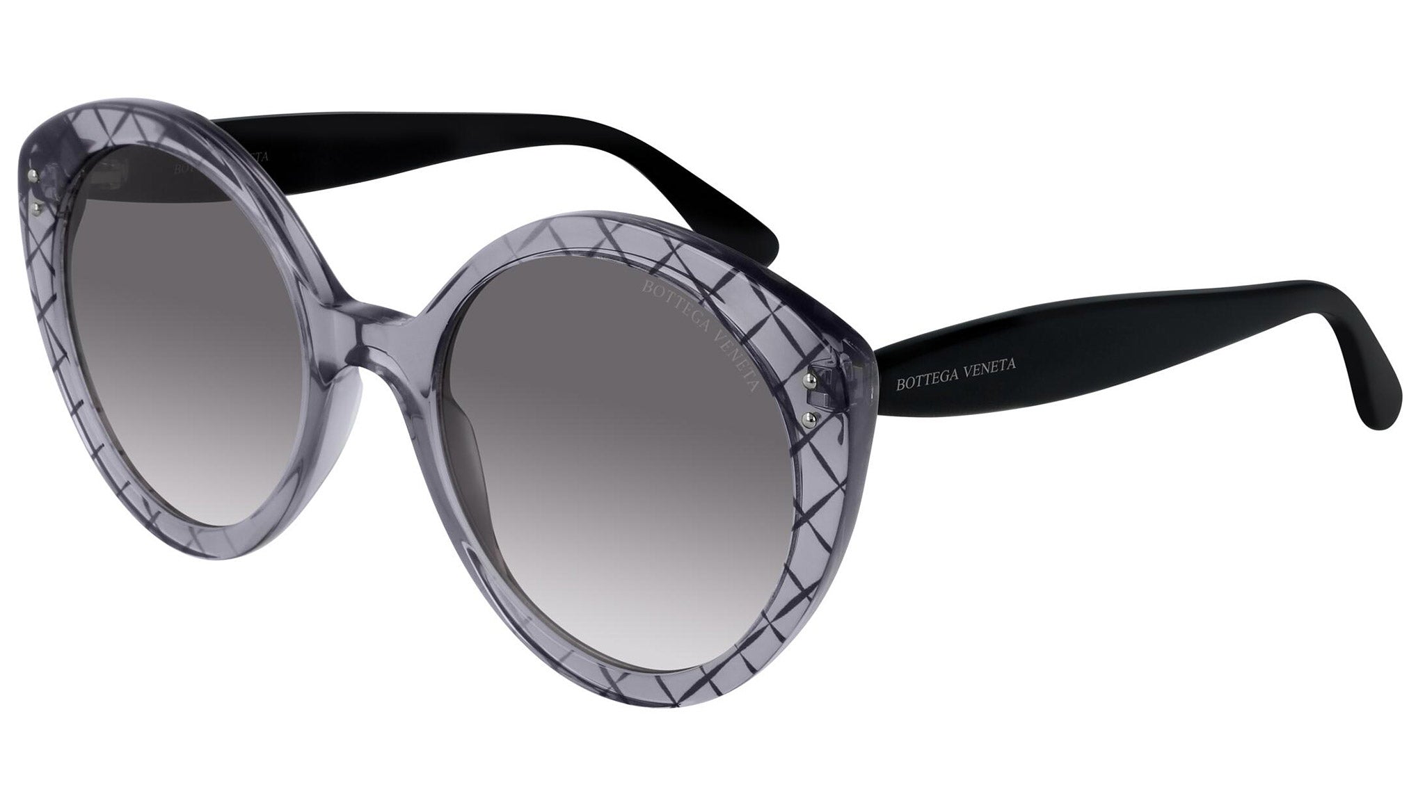 Occhiali BOTTEGA VENETA BV0234S Shiny transparent grey + serigraphy