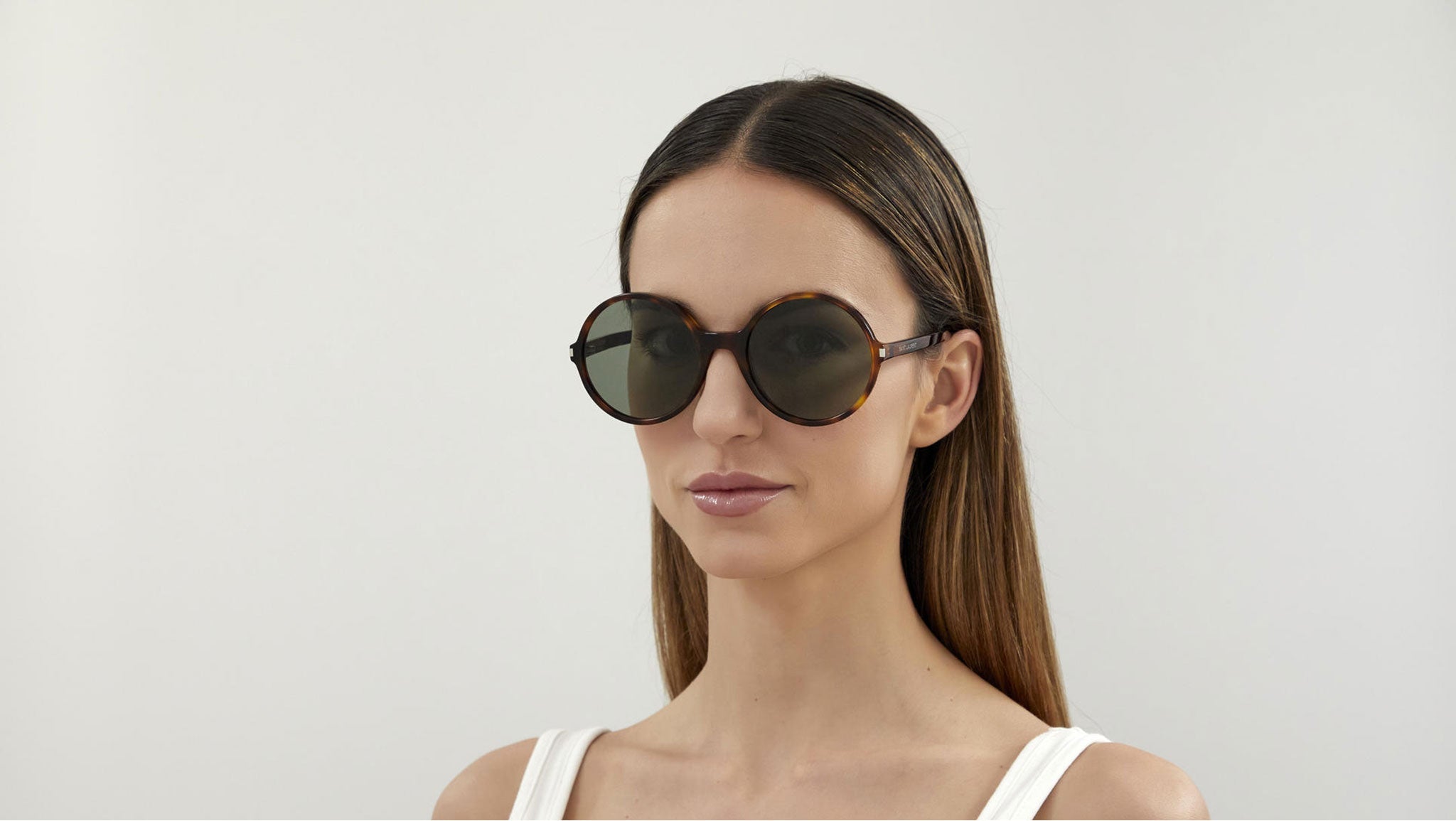 Occhiali da sole SAINT LAURENT SL450 Shiny medium havana