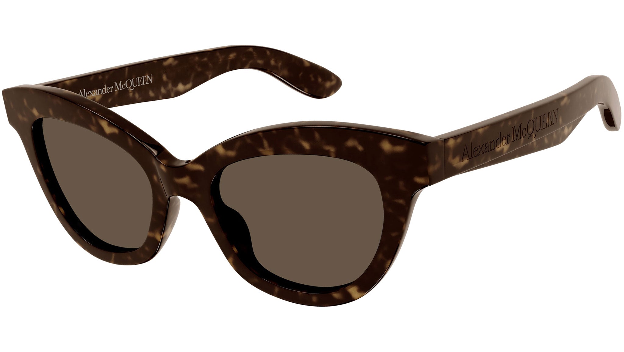 Occhiali da sole ALEXANDER MCQUEEN AM0391S Shiny dark havana