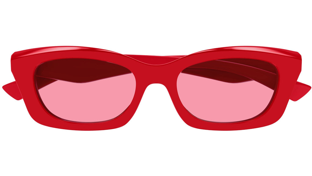 Occhiali da sole ALEXANDER MCQUEEN AM0474S Shiny solid red