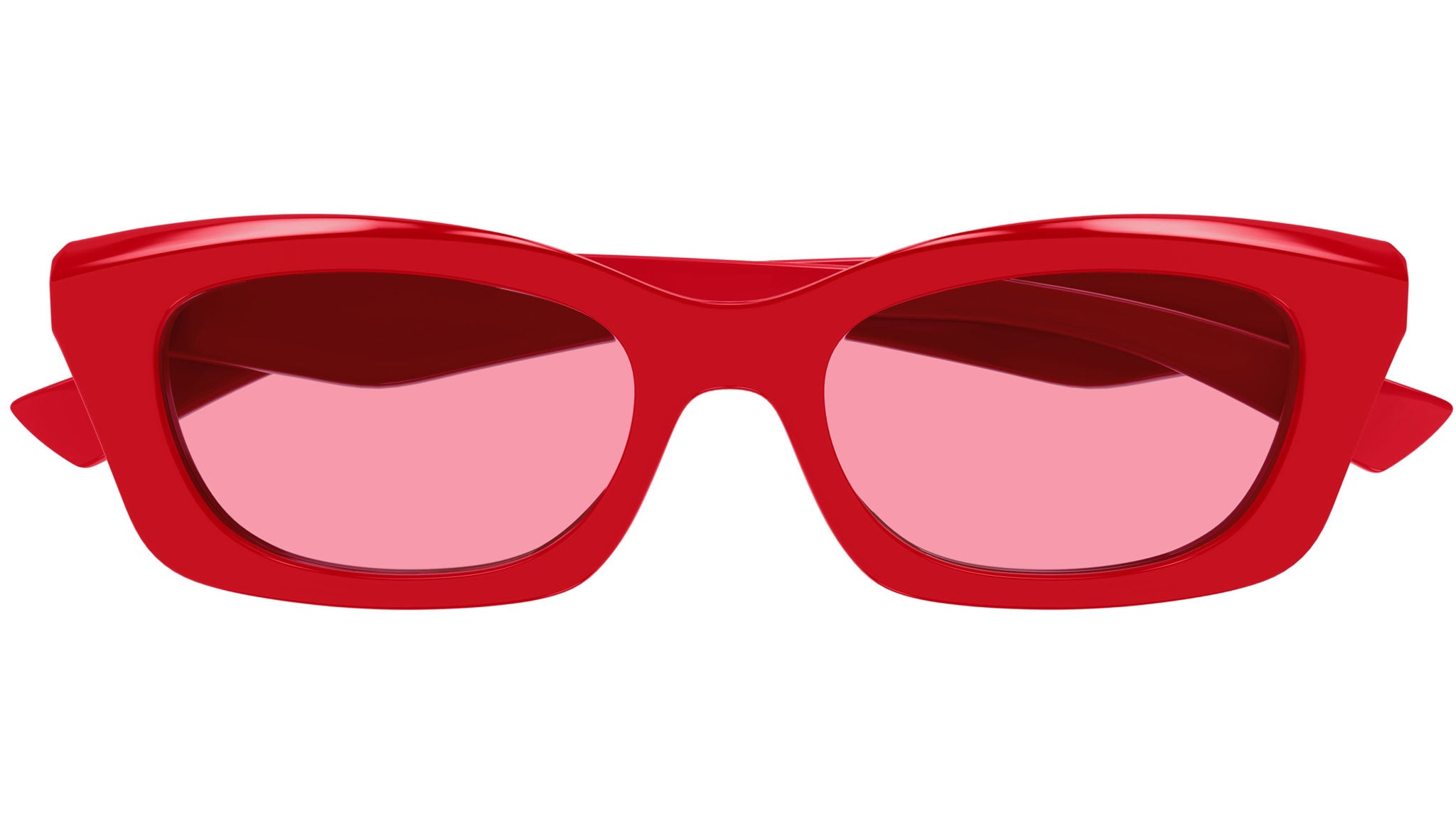 Occhiali da sole ALEXANDER MCQUEEN AM0474S Shiny solid red
