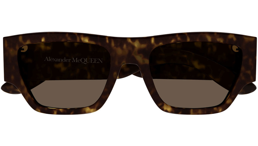 Occhiali da sole ALEXANDER MCQUEEN AM0393S Shiny dark havana