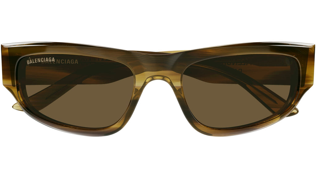 Occhiali da sole BALENCIAGA BB0388S Shiny striated brown havana
