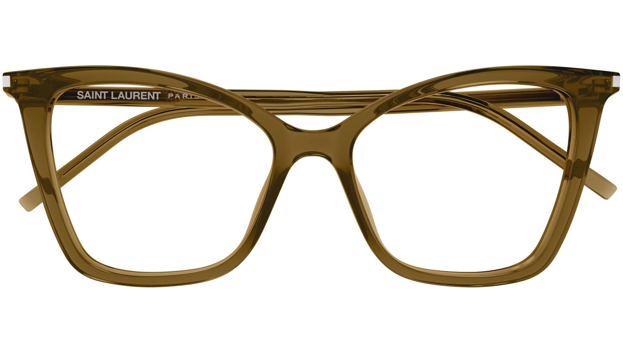 Occhiali da vista SAINT LAURENT SL386 Shiny transparent cognac brown