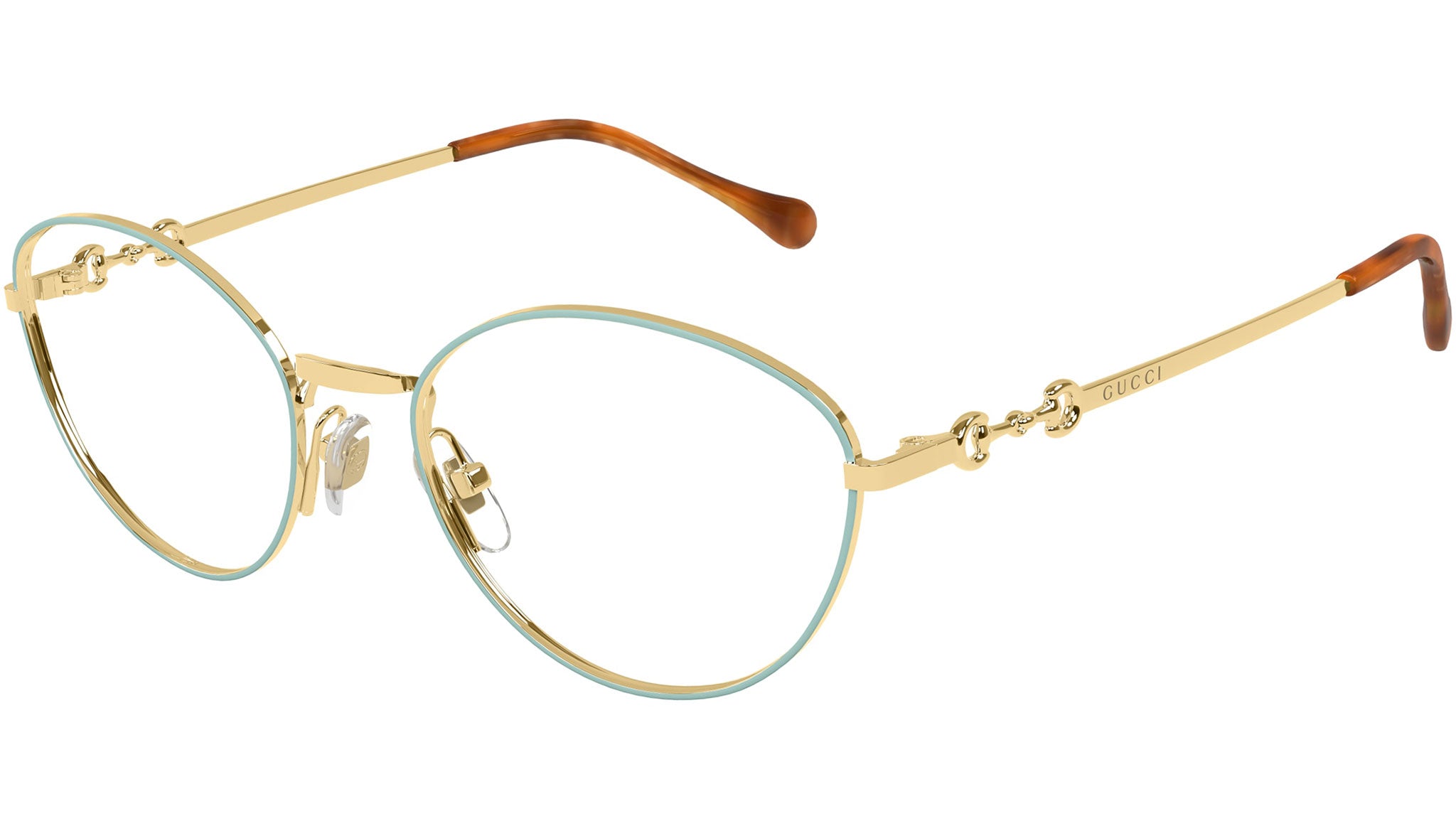 Occhiali da vista GUCCI GG1699O Shiny endura gold with solid light tiffany 1 3 external varnished eyerims