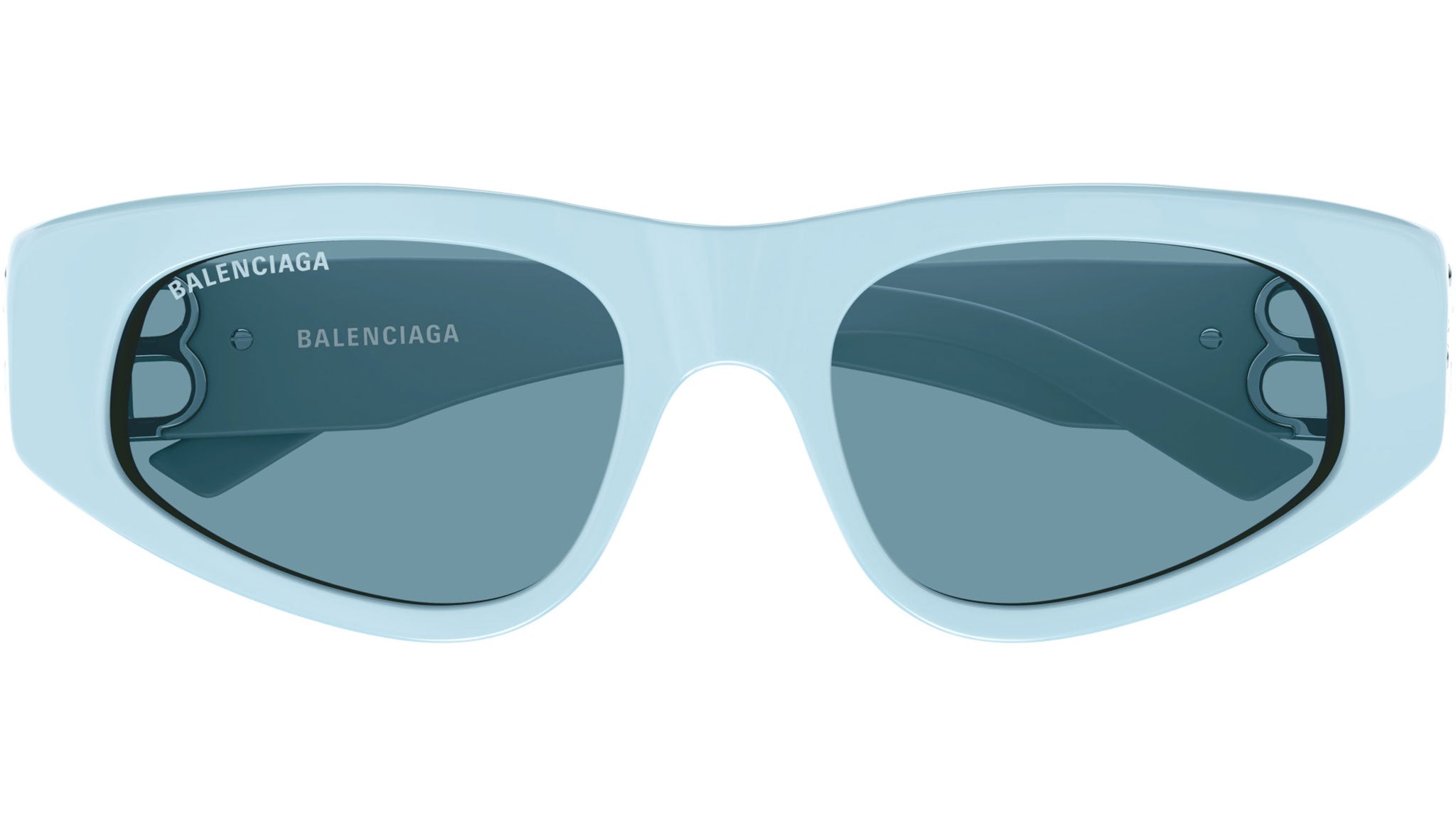 Occhiali da sole BALENCIAGA BB0095S Shiny solid porcelan blue