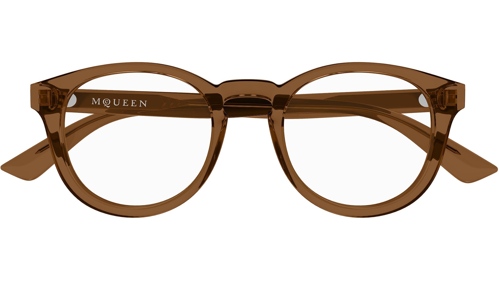 Occhiali da vista ALEXANDER MCQUEEN AM0514O Shiny transparent brown