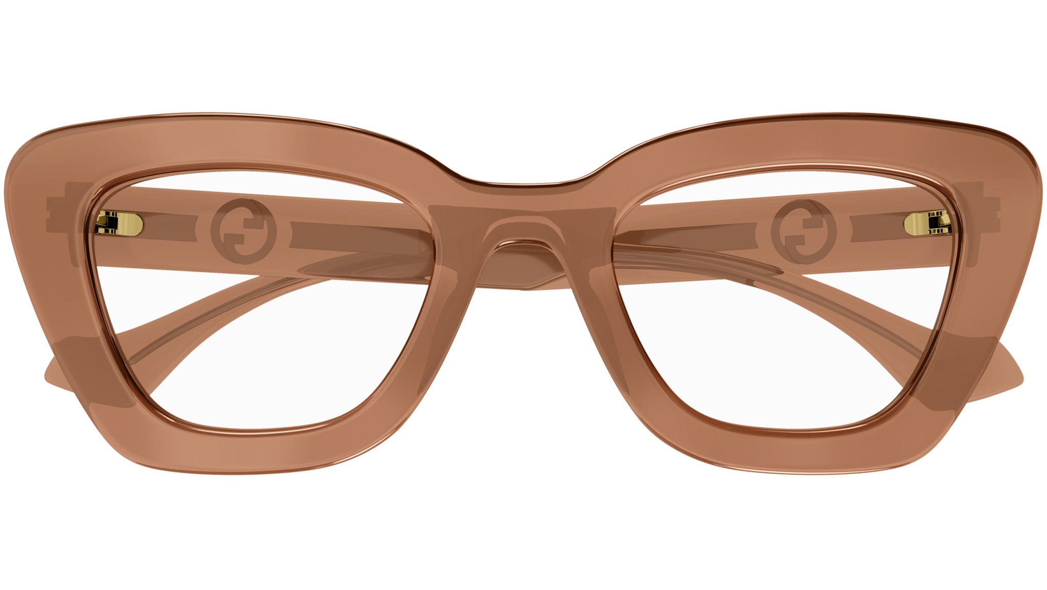Occhiali da vista GUCCI GG1555O Shiny transparent amber brown