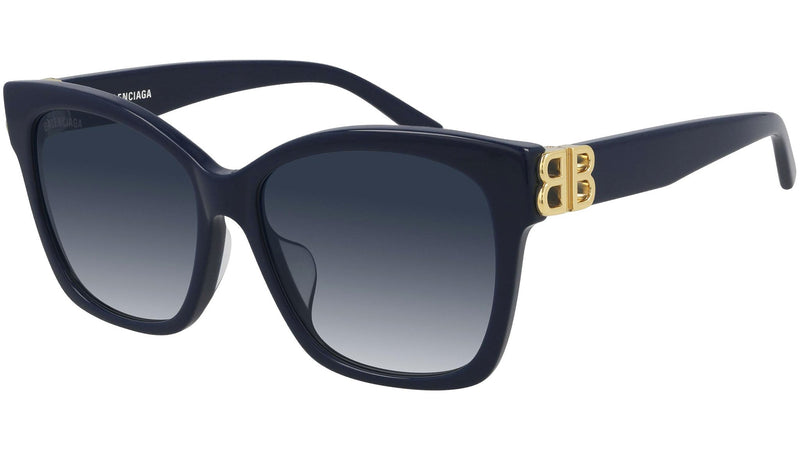 Occhiali da sole BALENCIAGA BB0102SA Shiny solid petrol dark blue