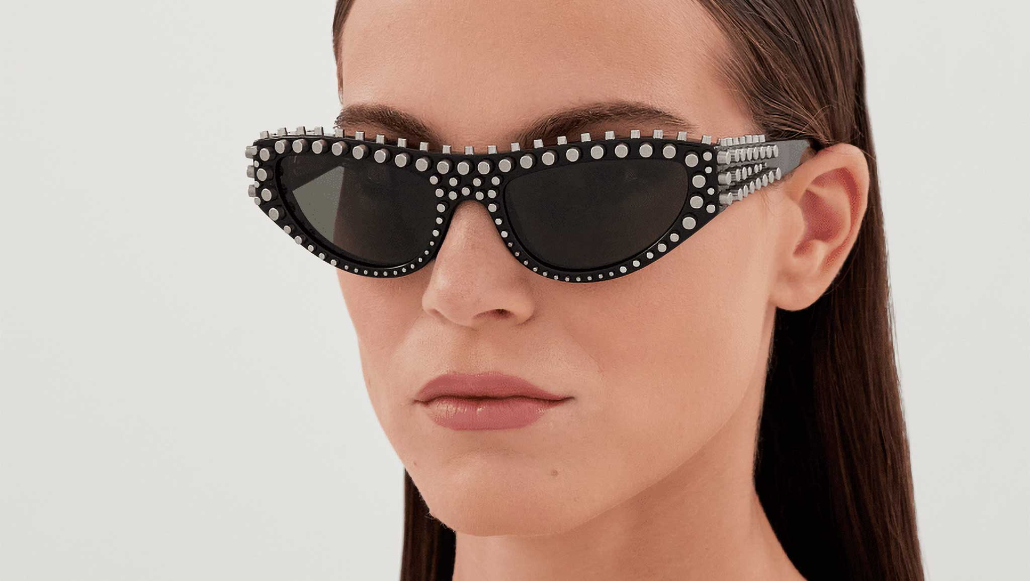 Occhiali da sole GUCCI GG1919S Shiny black with studs on front