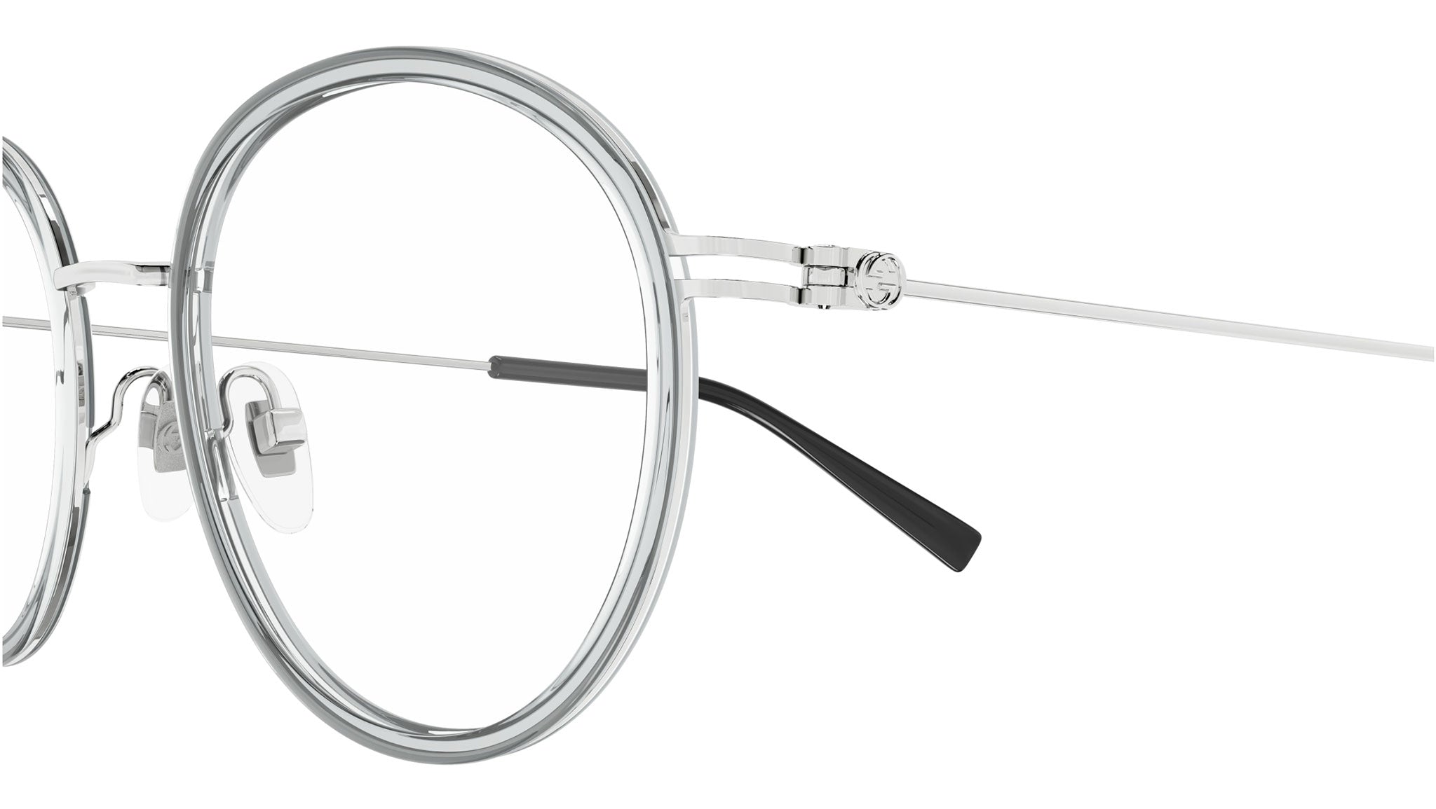 Occhiali da vista GUCCI GG1851O Shiny transparent cloudy grey