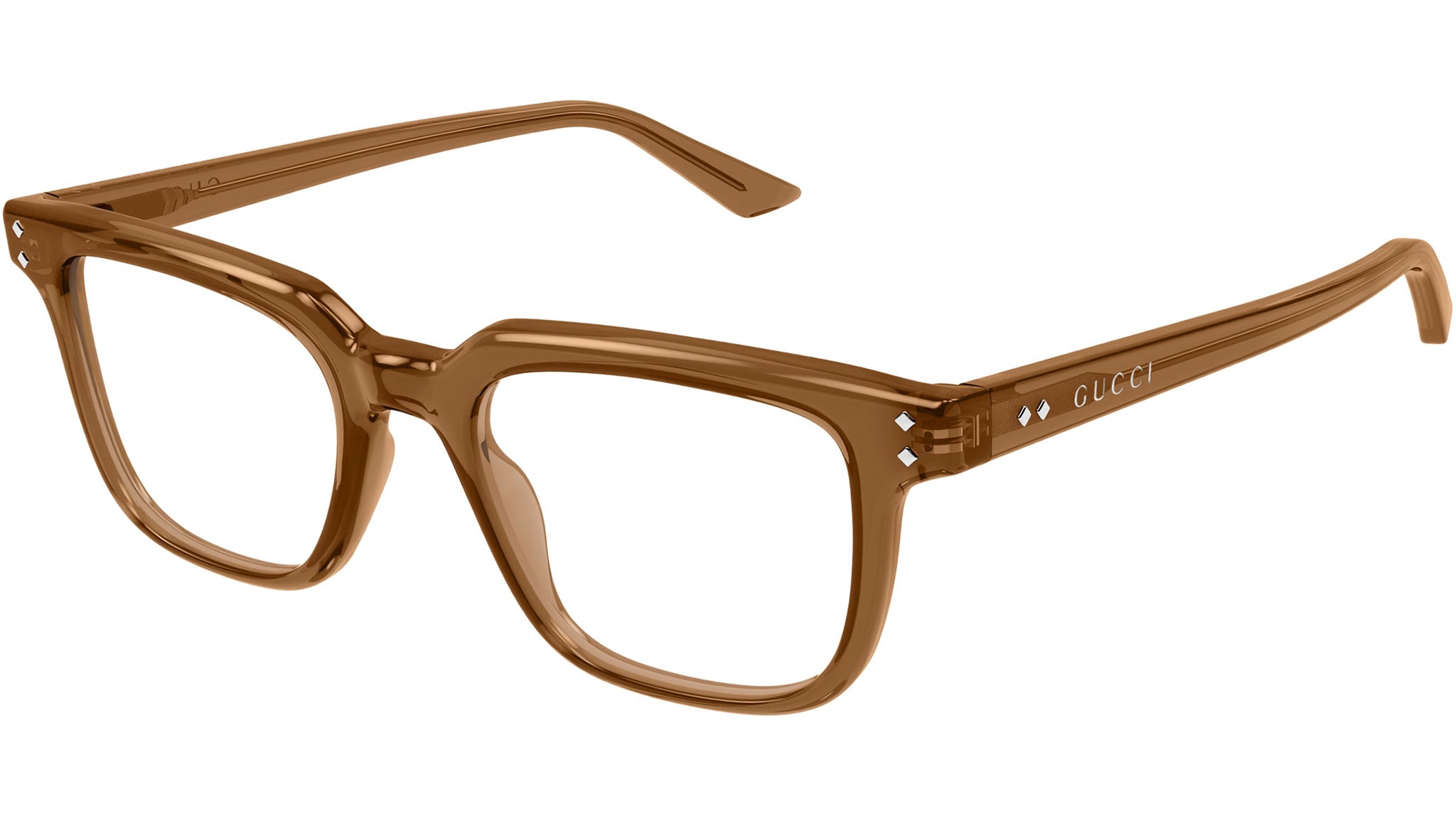 Occhiali da vista GUCCI GG1895O Shiny transparent ginger bread brown