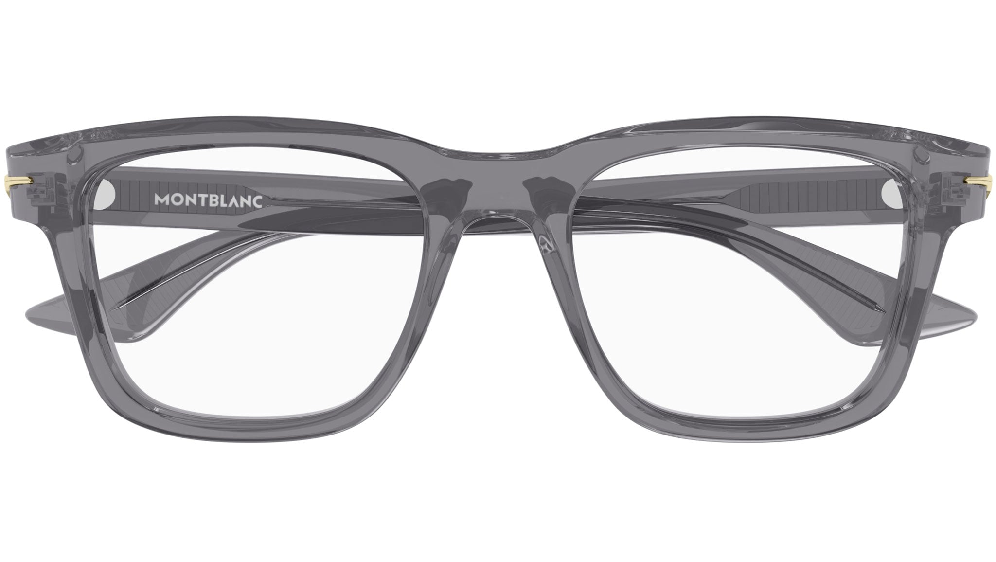 Occhiali da vista MONTBLANC MB0266O Shiny transparent dark grey