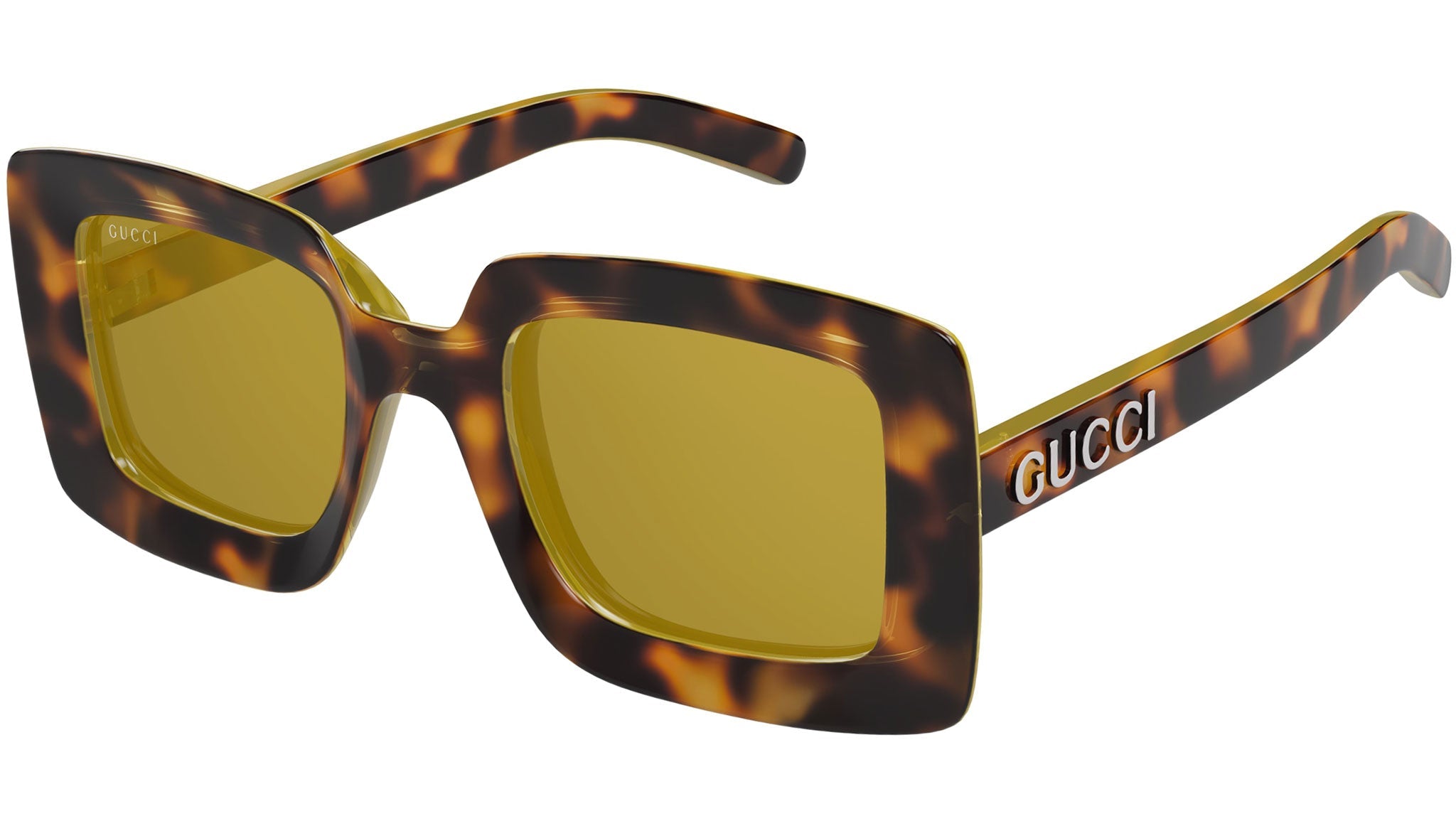 Occhiali da sole GUCCI GG1718S Shiny spotted havana + yellow
