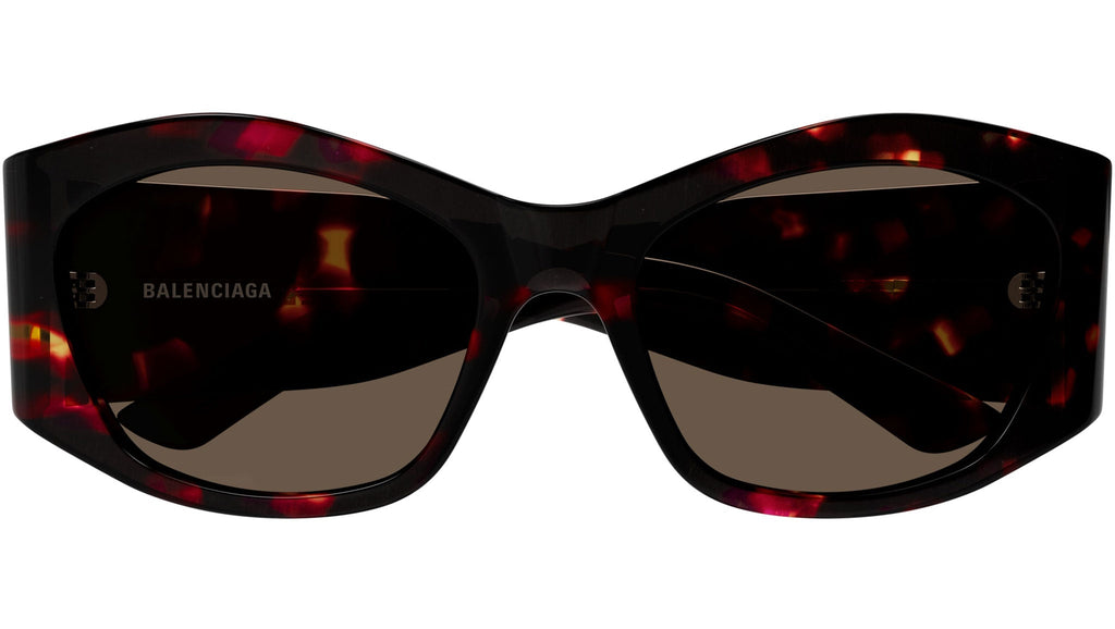 Occhiali da sole BALENCIAGA BB0329S Shiny reddish dark havana