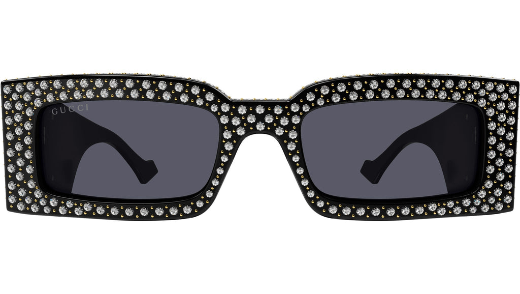 Occhiali da sole GUCCI GG1425S Shiny solid black with strass and studs