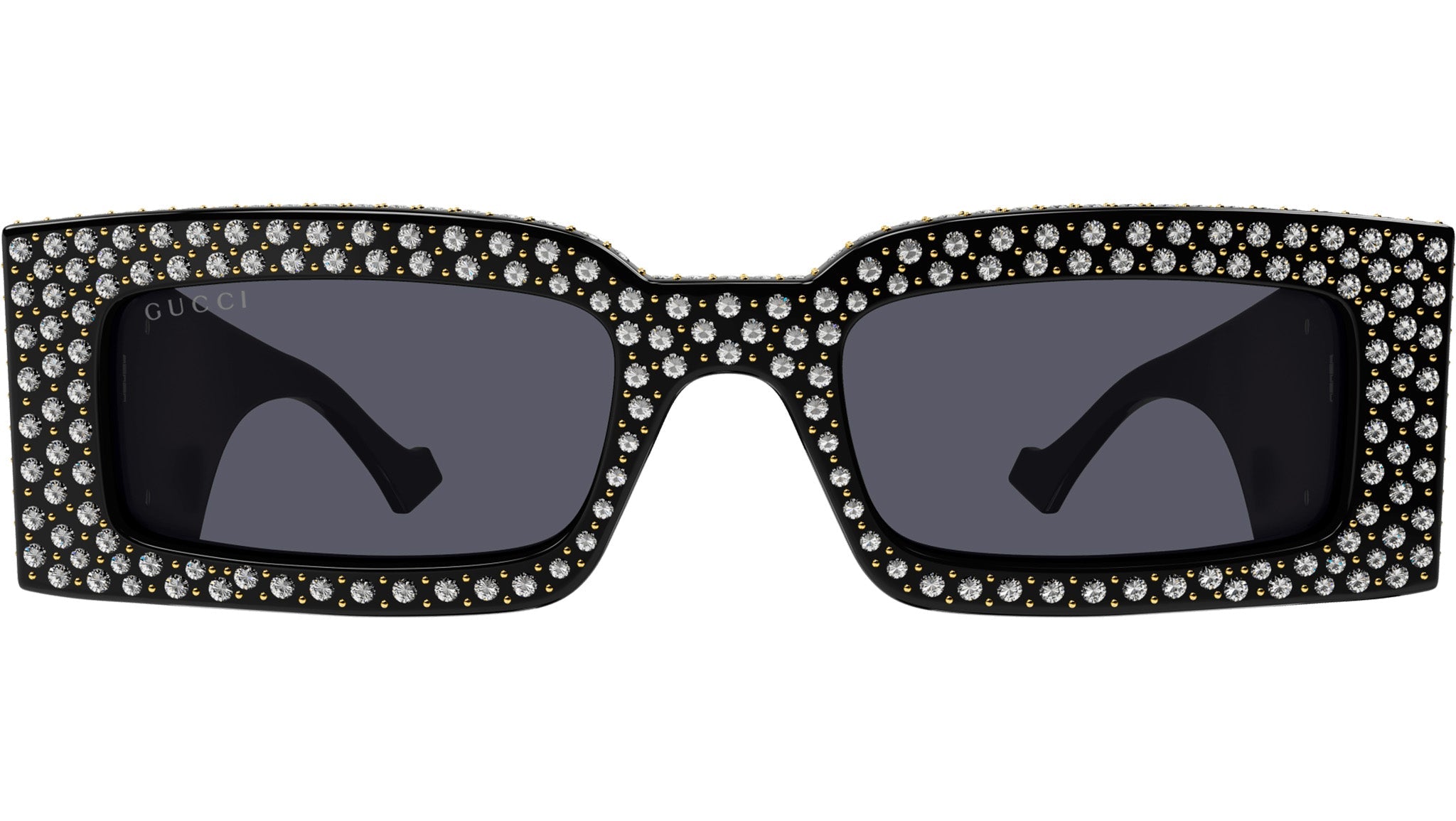 Occhiali da sole GUCCI GG1425S Shiny solid black with strass and studs