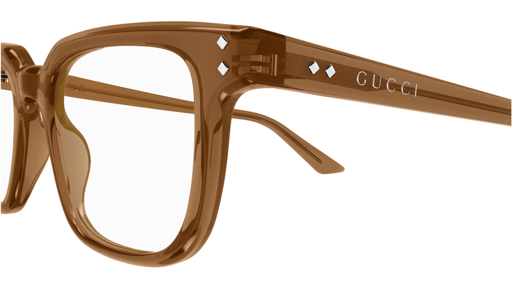 Occhiali da vista GUCCI GG1895O Shiny transparent ginger bread brown