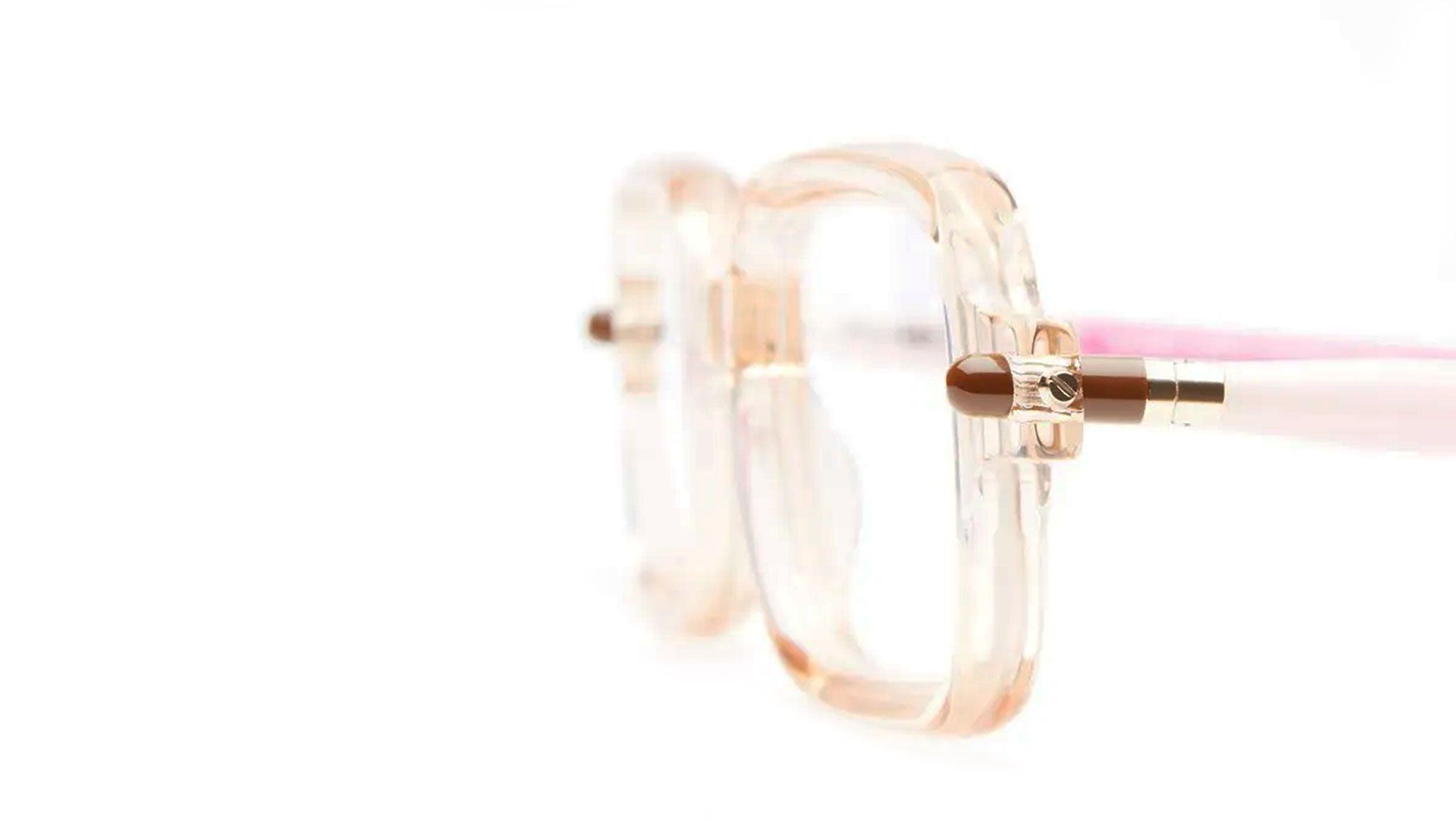 Occhiali da sole KUBORAUM P2 Transparent peach pink