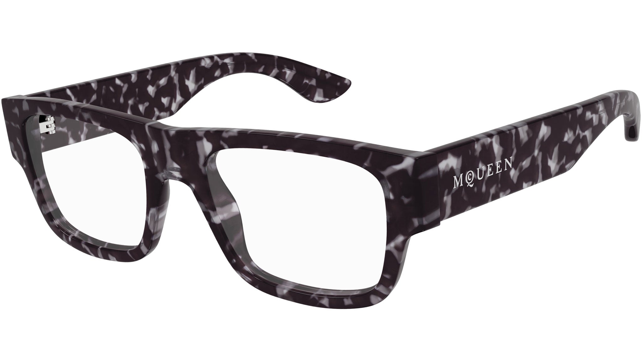 Occhiali da vista ALEXANDER MCQUEEN AM0511O Shiny grey dark havana