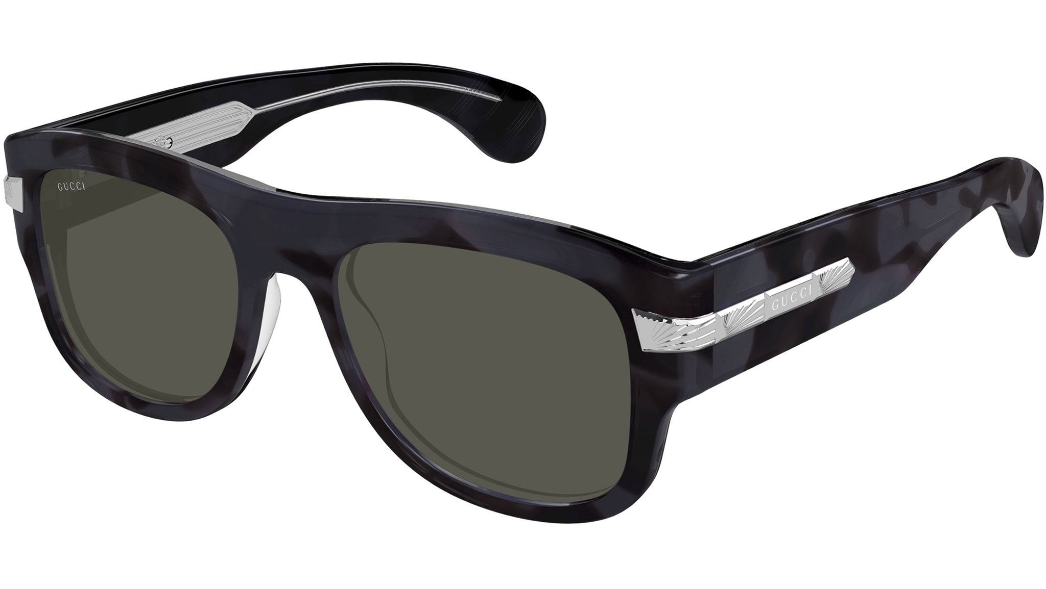 Occhiali da sole GUCCI GG1517S Shiny opal grey and black havana