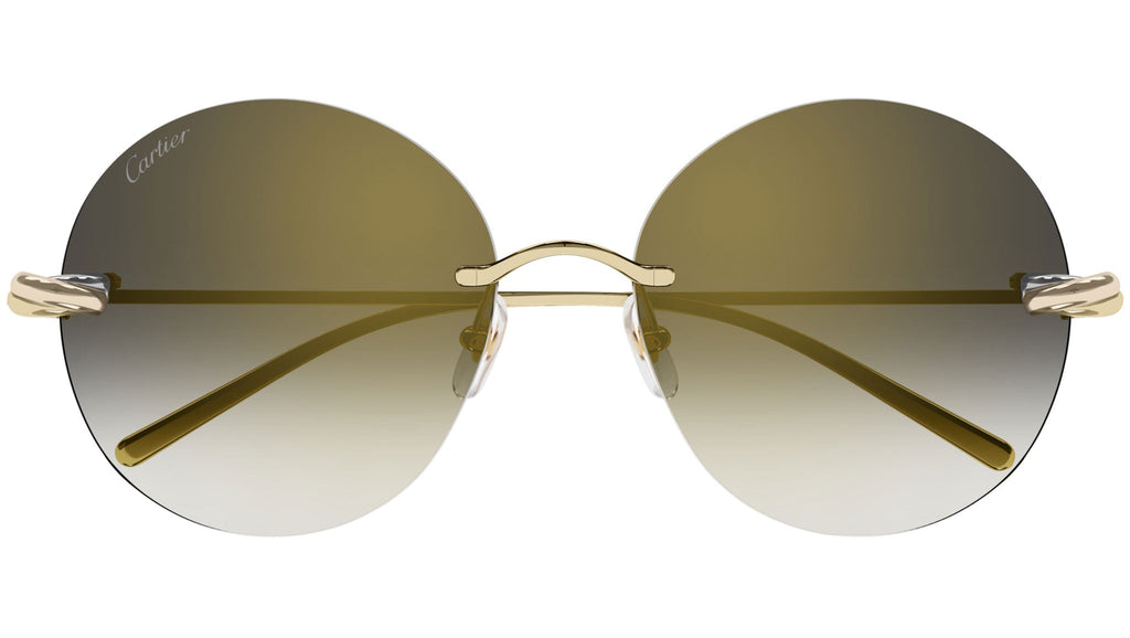 Occhiali da sole CARTIER CT0475S Smooth golden finish platinum