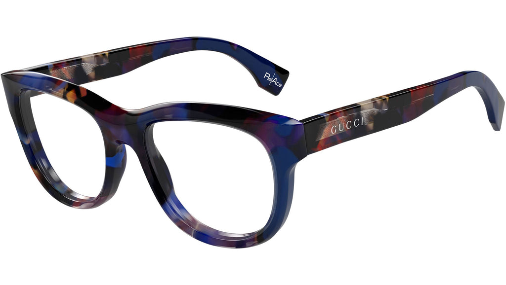 Occhiali da vista GUCCI GG1751O Shiny spotted dark blue dark havana