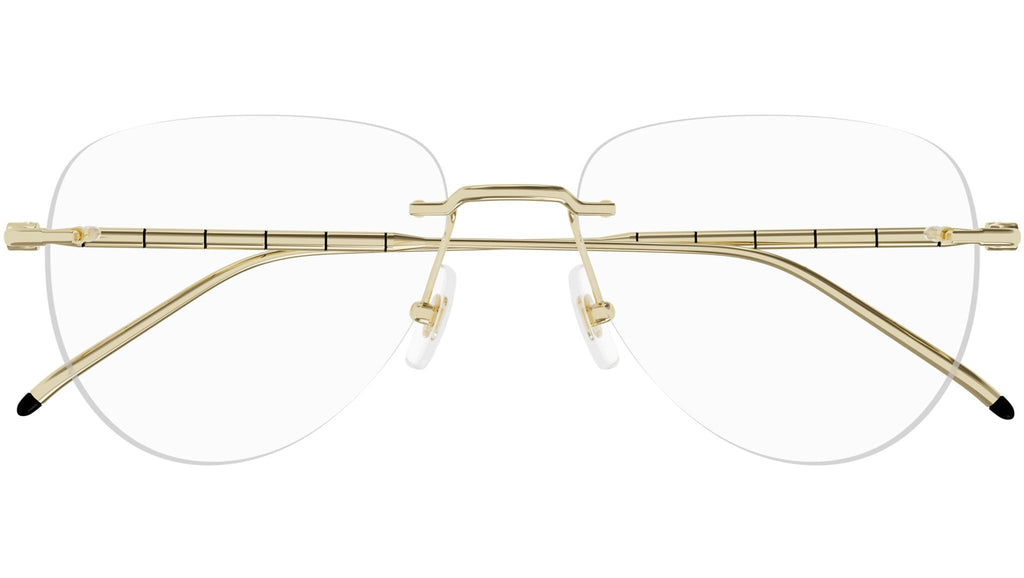 Occhiali da vista MONTBLANC MB0312O Shiny light gold