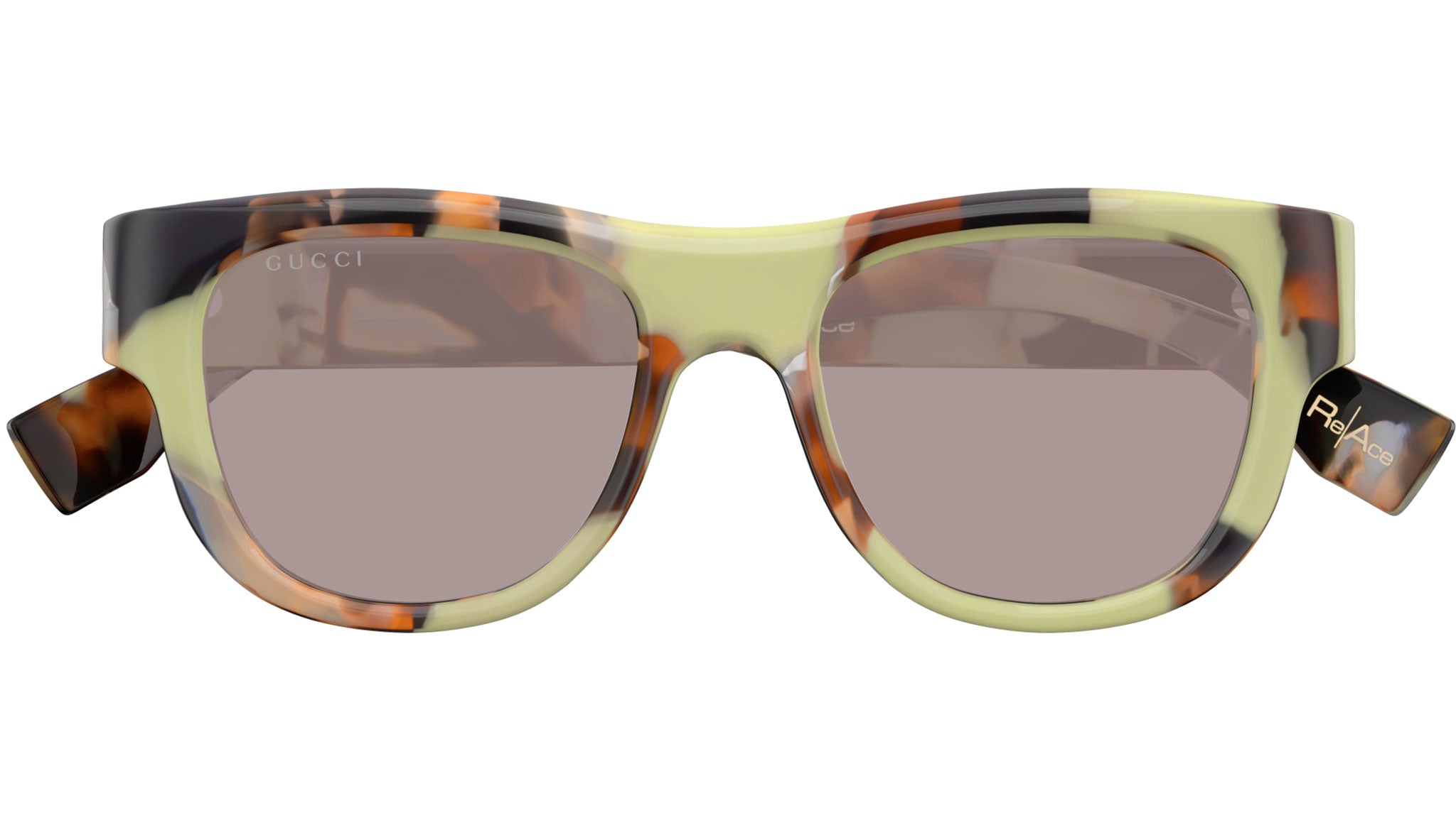 Occhiali da sole GUCCI GG1750S Shiny green spotted dark havana