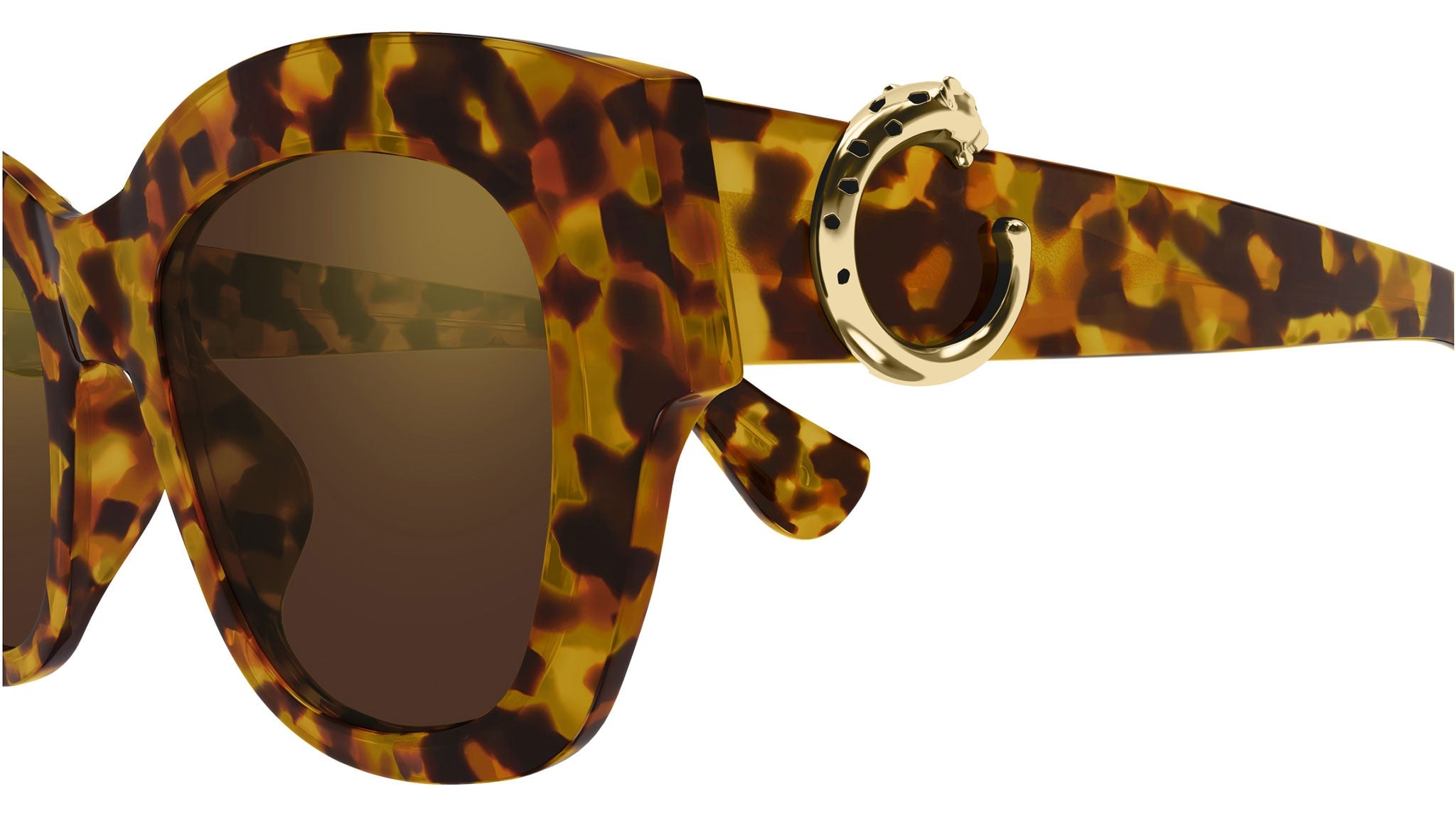Occhiali da sole CARTIER CT0547S Spotted honey tortoiseshell effect