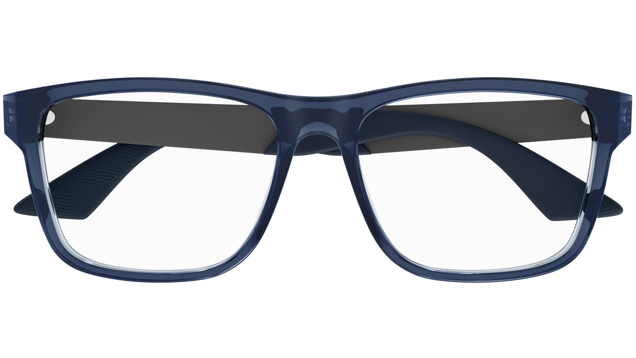 Occhiali da vista MONTBLANC MB0300O Shiny transparent blue
