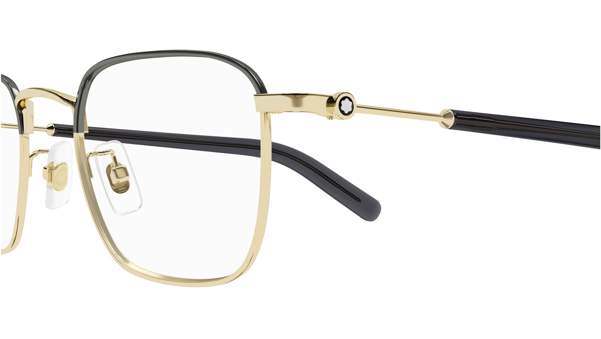 Occhiali da vista MONTBLANC MB0389O Shiny light gold shiny dark ruthenium