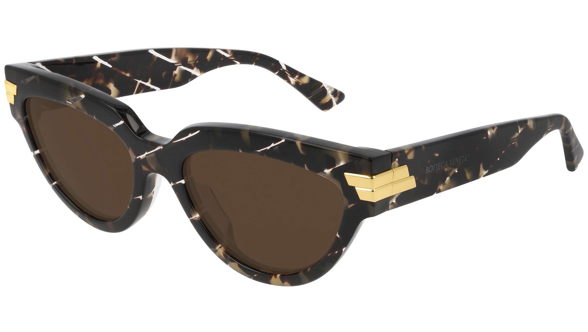 Occhiali da sole BOTTEGA VENETA BV1035S Shiny "intreccio" pattern havana crystal
