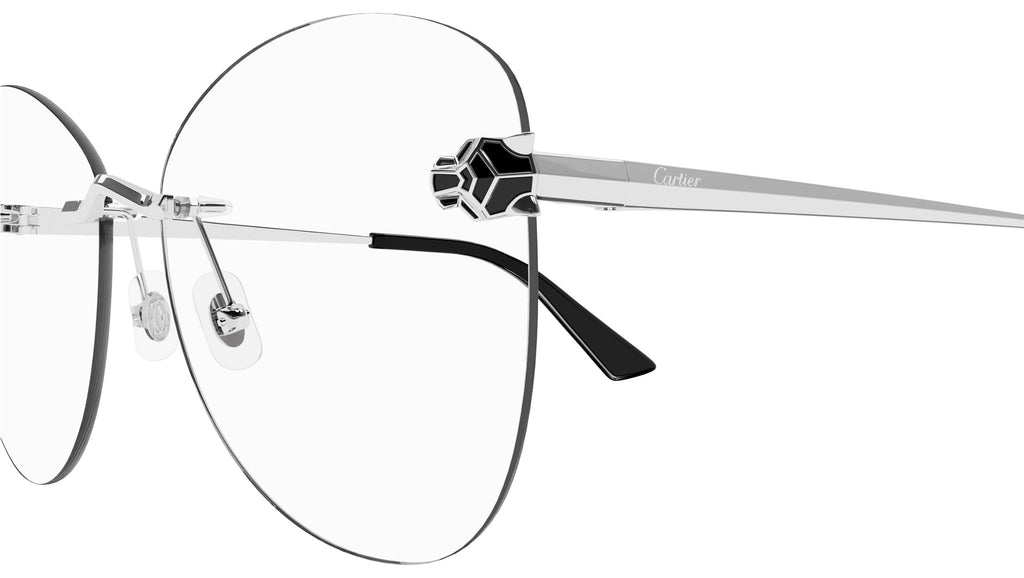Occhiali da vista CARTIER CT0418O Smooth platinum finish