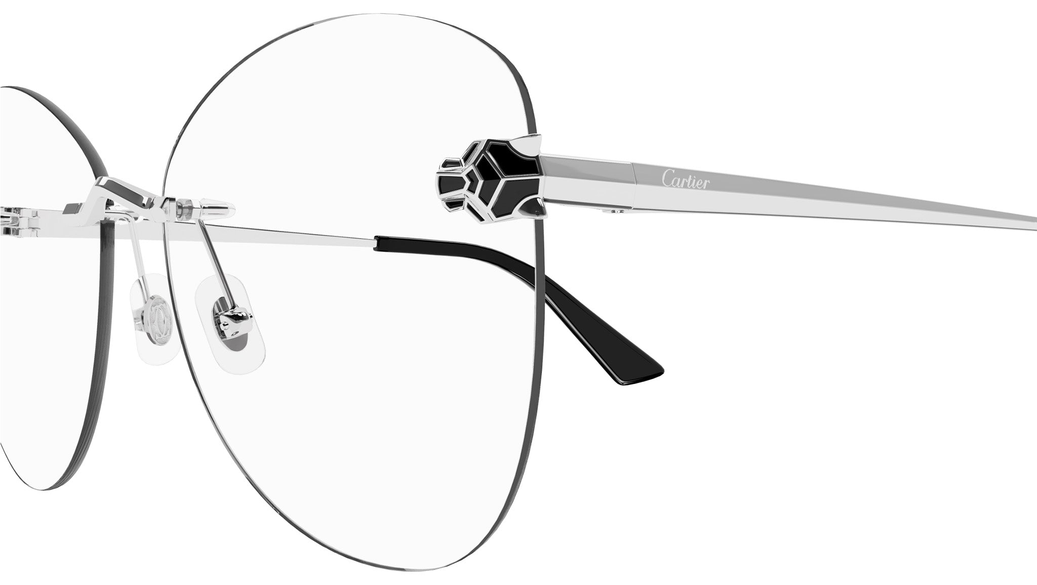 Occhiali da vista CARTIER CT0418O Smooth platinum finish
