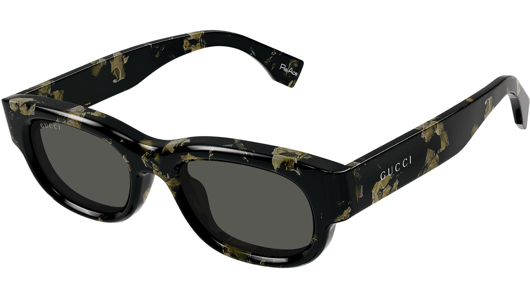 Occhiali da sole GUCCI GG1910S Shiny solid black with precious spotlight reace