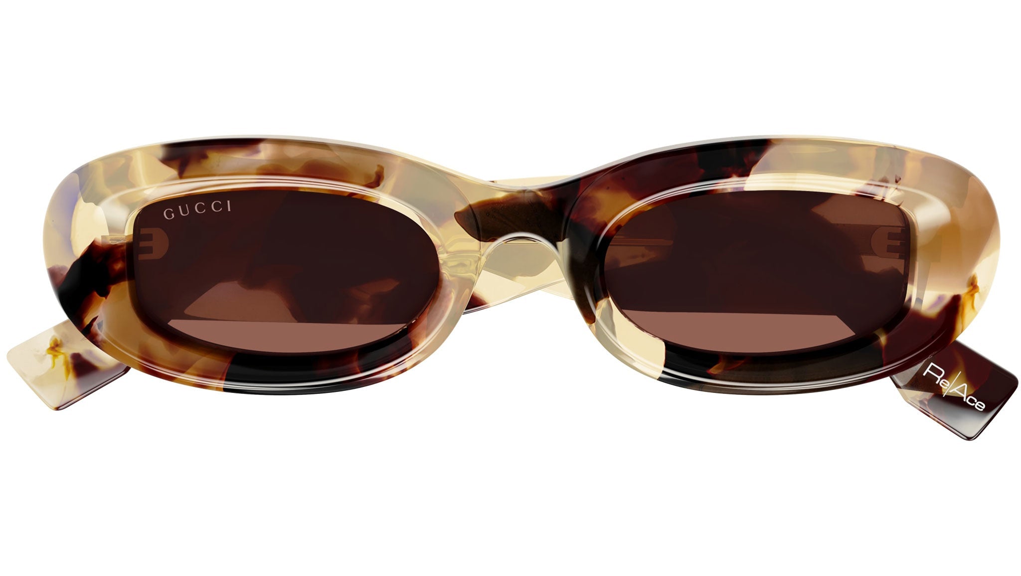 Occhiali da sole GUCCI GG1907S Shiny macro spotted transparent light topaz