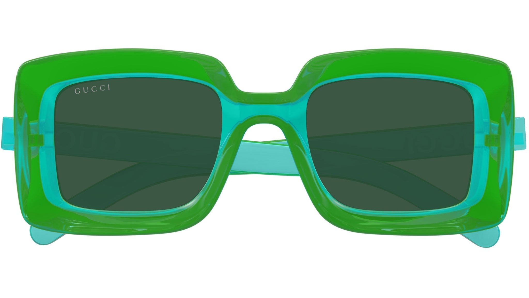 Occhiali da sole GUCCI GG1718S Shiny transparent green - lime yellow