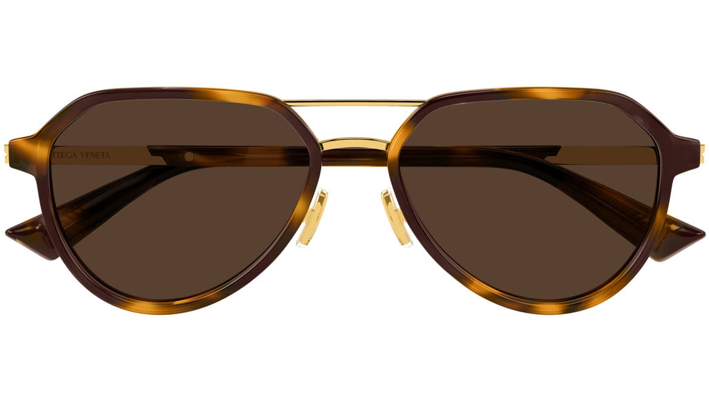 Occhiali da sole BOTTEGA VENETA BV1373S Shiny macro squared spotted havana