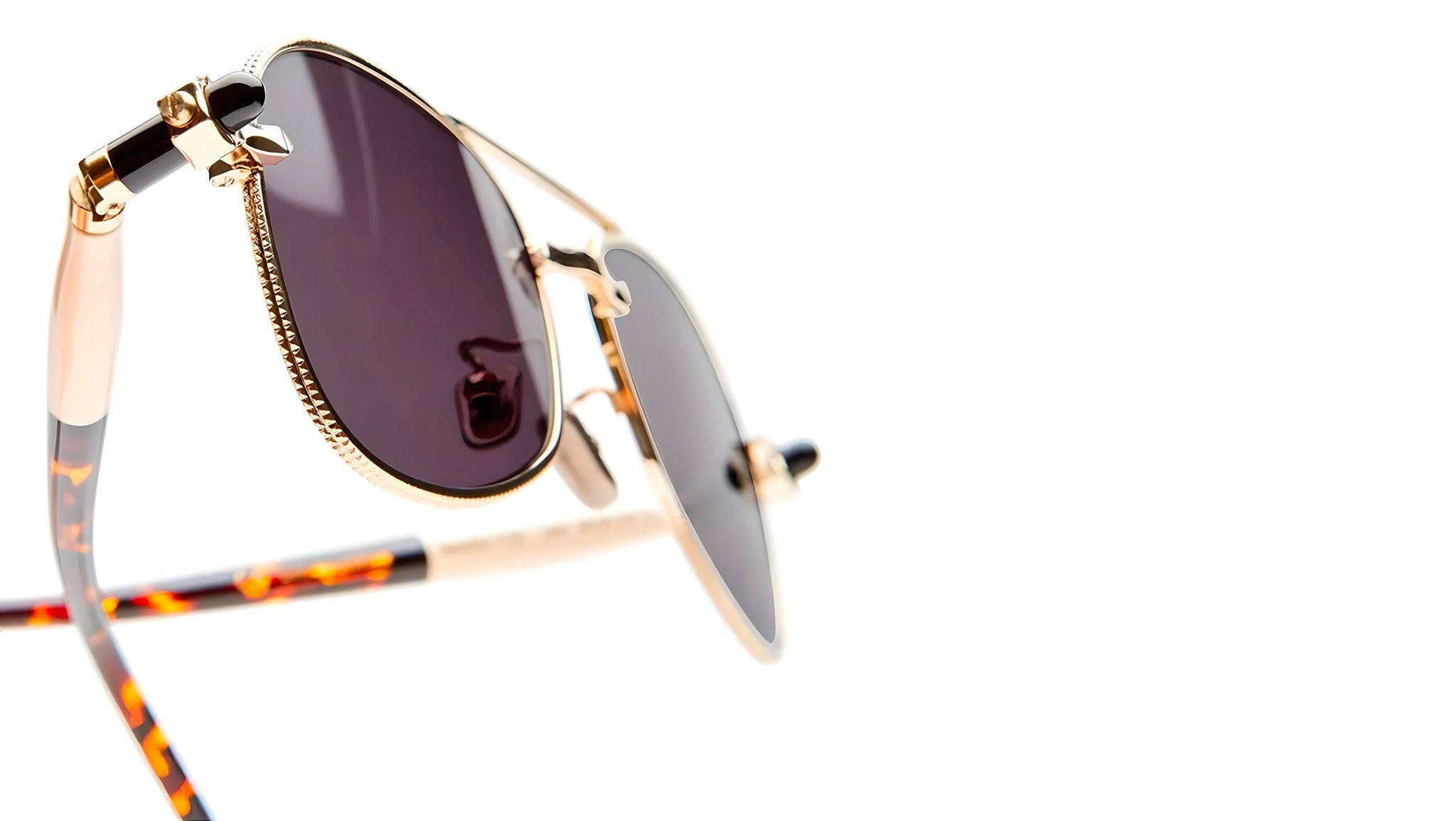 Occhiali da sole KUBORAUM P75 Light gold cream tortoise