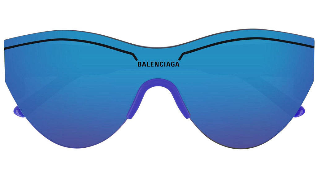 Occhiali da sole BALENCIAGA BB0004S Shiny solid electric bluette