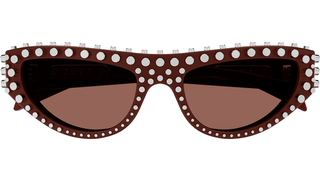 Occhiali da sole GUCCI GG1919S Shiny solid burgundy with studs on front
