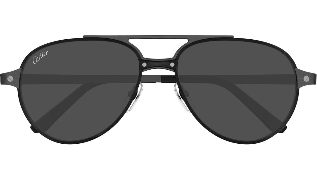 Occhiali da sole CARTIER CT0476S Brushed black pvd finish and brushe