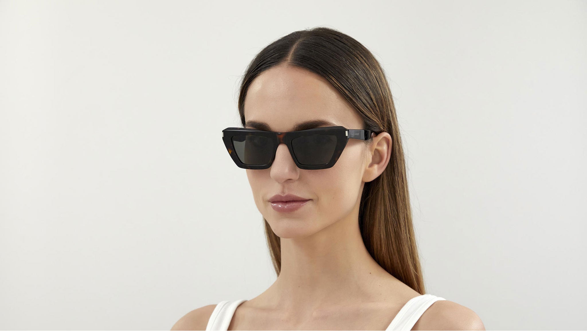 Occhiali da sole SAINT LAURENT SL467 Shiny dark havana