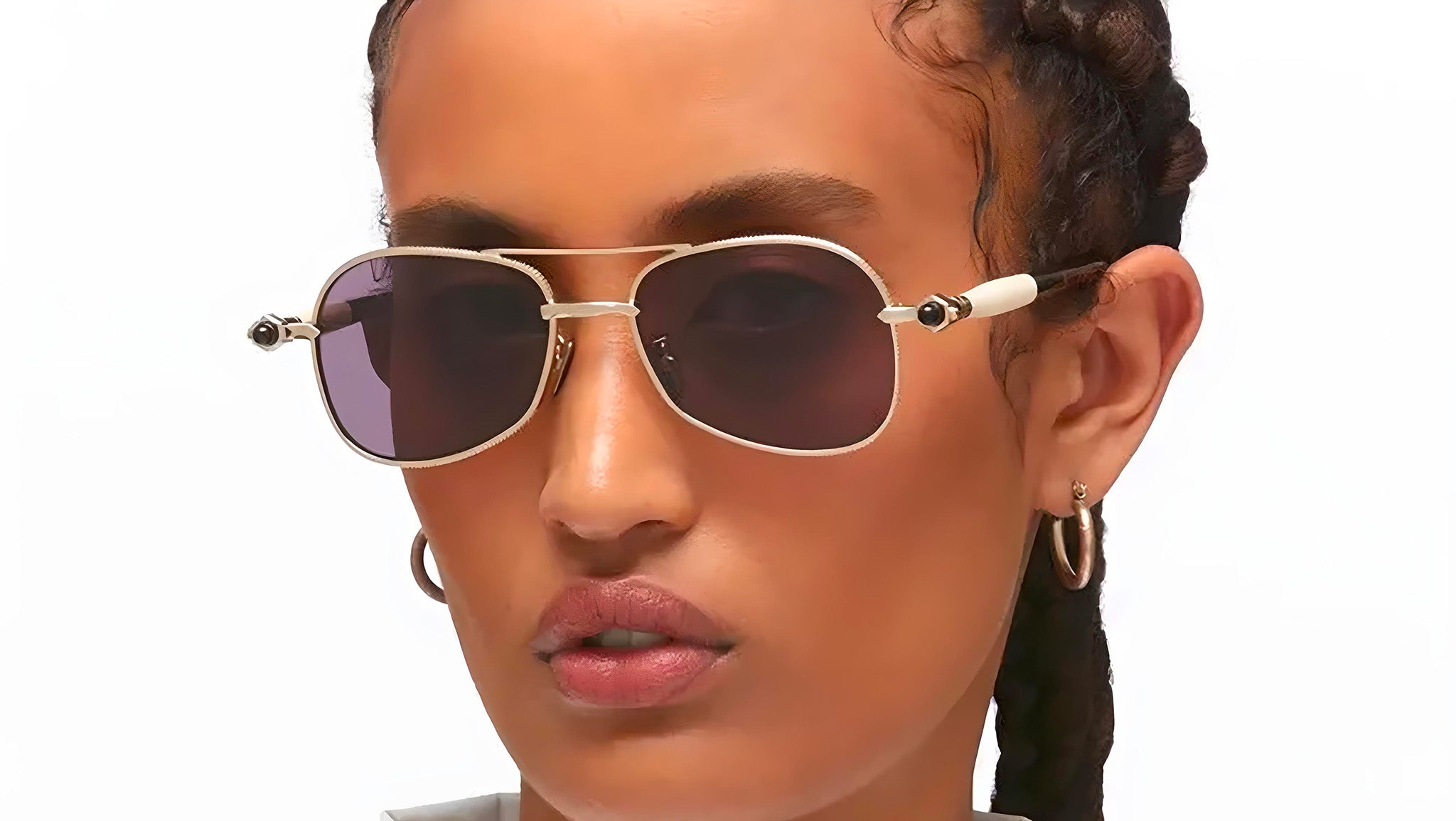 Occhiali da sole KUBORAUM P75 Light gold cream tortoise