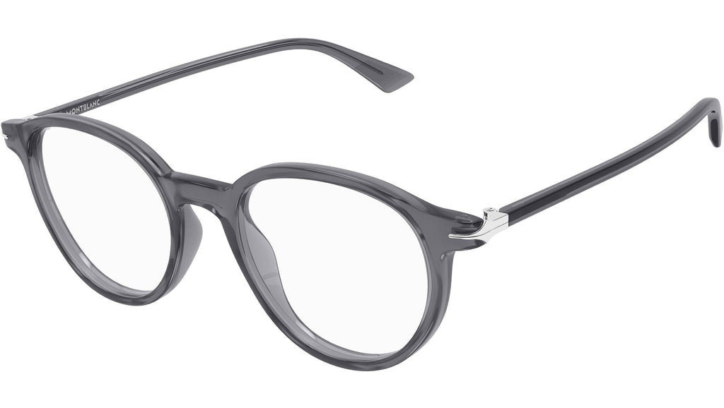 Occhiali da vista MONTBLANC MB0340O Shiny transparent grey