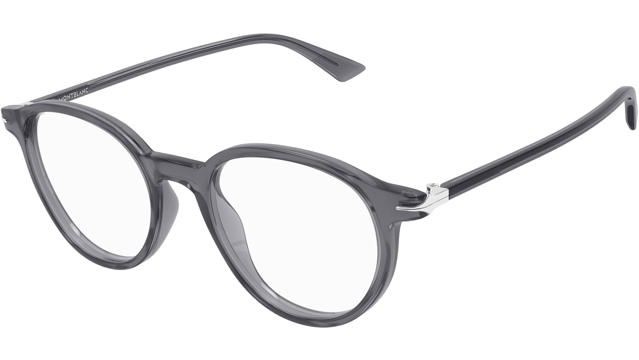 Occhiali da vista MONTBLANC MB0340O Shiny transparent grey
