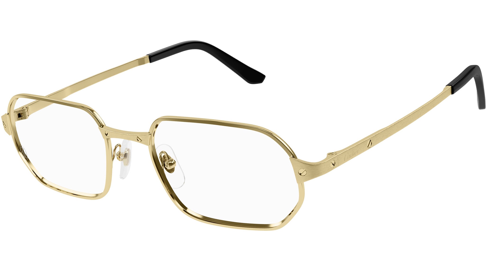 Occhiali da vista CARTIER CT0442O Smooth golden finish and brushed golden finish