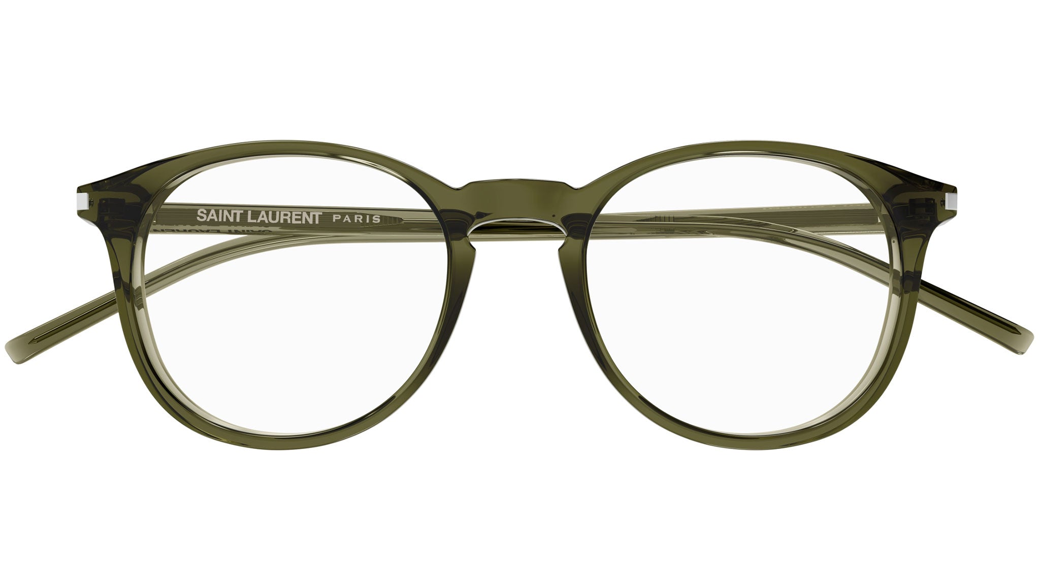 Occhiali da vista SAINT LAURENT Shiny transparent green