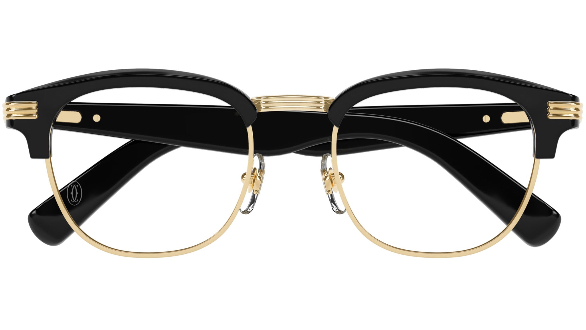 Occhiali da vista CARTIER CT0496O Black with smooth golden finish metal front